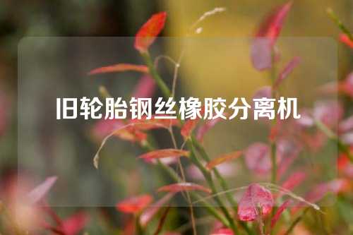 旧轮胎钢丝橡胶分离机