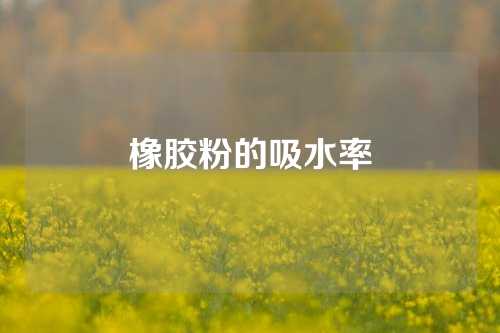 橡胶粉的吸水率