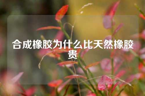 合成橡胶为什么比天然橡胶贵