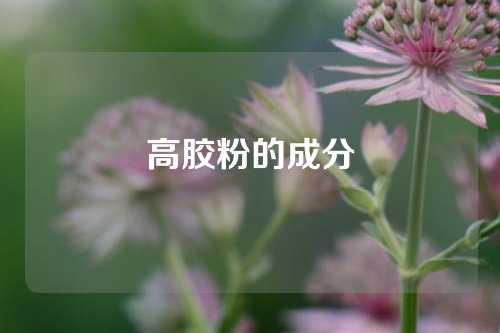 高胶粉的成分