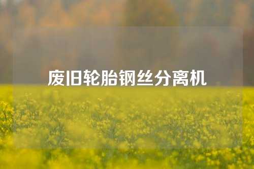 废旧轮胎钢丝分离机