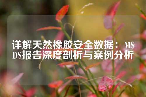 详解天然橡胶安全数据：MSDS报告深度剖析与案例分析