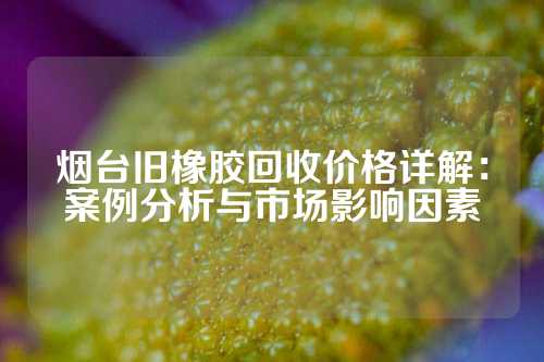 烟台旧橡胶回收价格详解：案例分析与市场影响因素