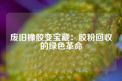 废旧橡胶变宝藏：胶粉回收的绿色革命