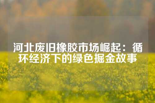 河北废旧橡胶市场崛起：循环经济下的绿色掘金故事