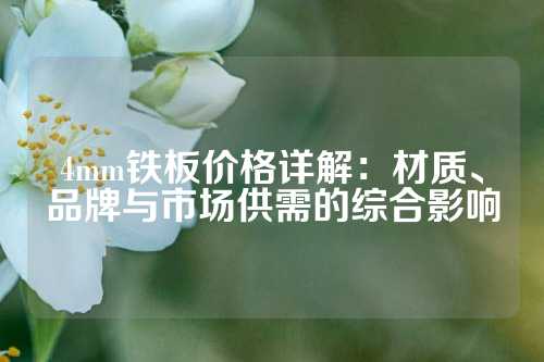 4mm铁板价格详解：材质、品牌与市场供需的综合影响