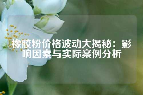 橡胶粉价格波动大揭秘：影响因素与实际案例分析