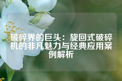 破碎界的巨头：旋回式破碎机的非凡魅力与经典应用案例解析